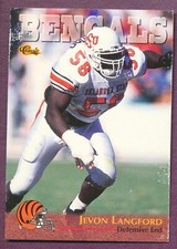 1996 CLASSIC DRAFT #16 JEVON LANGFORD CINCINNATI BENGALS NFL ROOKIE