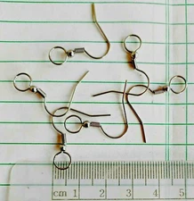   Stainless Steel Ear Wires ~ French Hooks with Ball + Coil ~Large 7mm end Loop