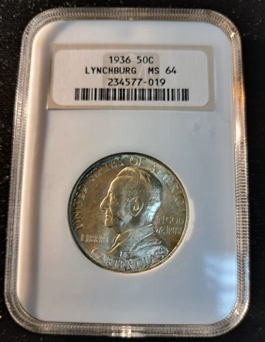 1936 - 50Cent Lynchburg Commemorative Half Dollar - NGC MS64- Original