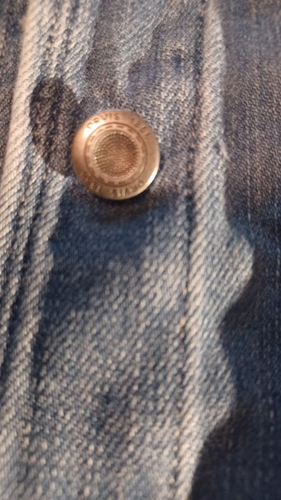 Chaqueta utilitaria Orvis azul denim Chore Field 4 bolsillos botones para mujer talla L” - Imagen 3 de 5