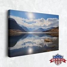 Sunrise Stillness in the Canyon Basin Wall Art, Home Decor Canvas Print Poster