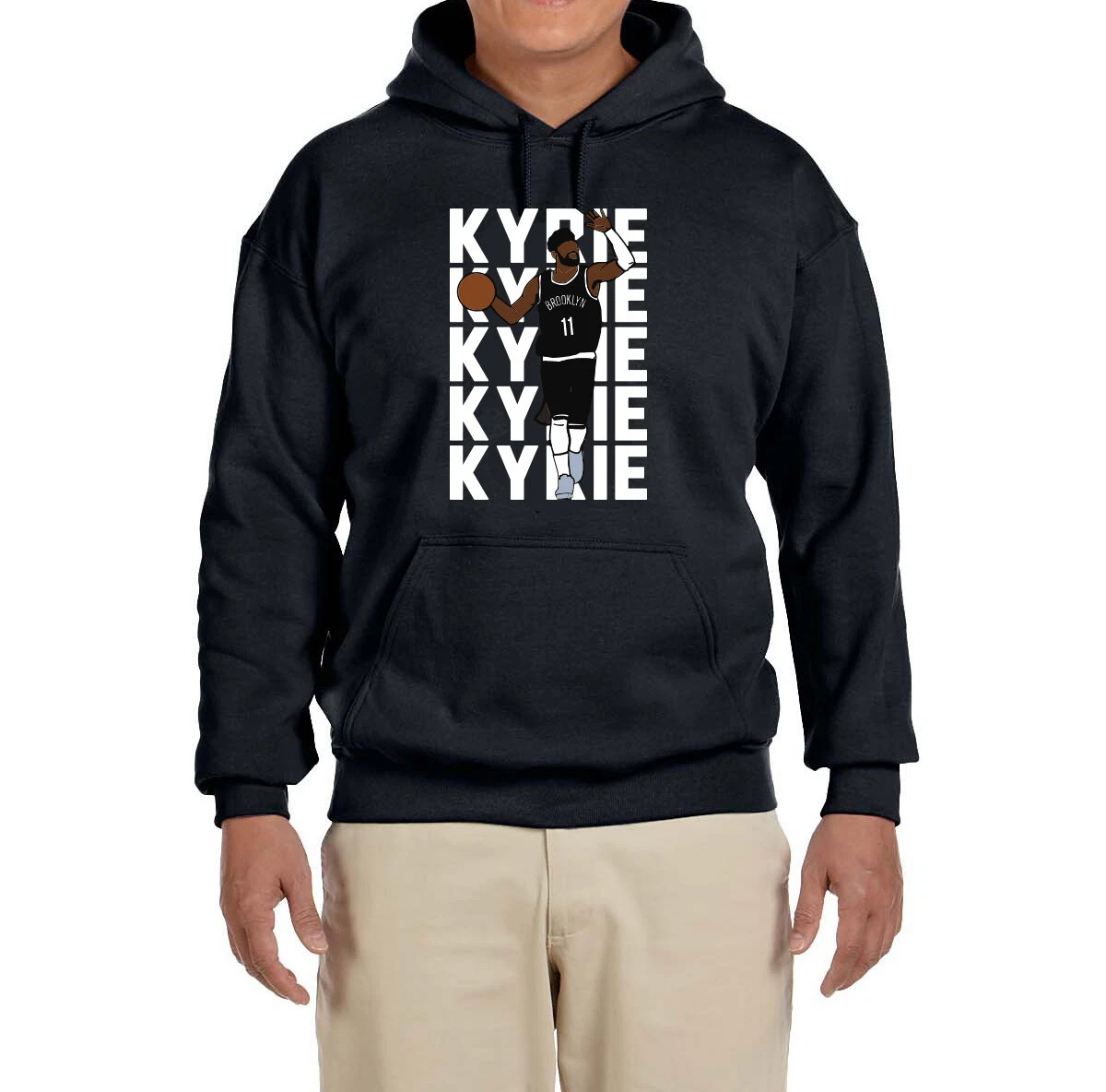 Brooklyn Nets Kyrie Irving Text Pic Hooded sweatshirt eBay