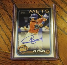 2024 TOPPS PRO DEBUT MARCO VARGAS #PD-158 AUTO BASE AUTOGRAPH