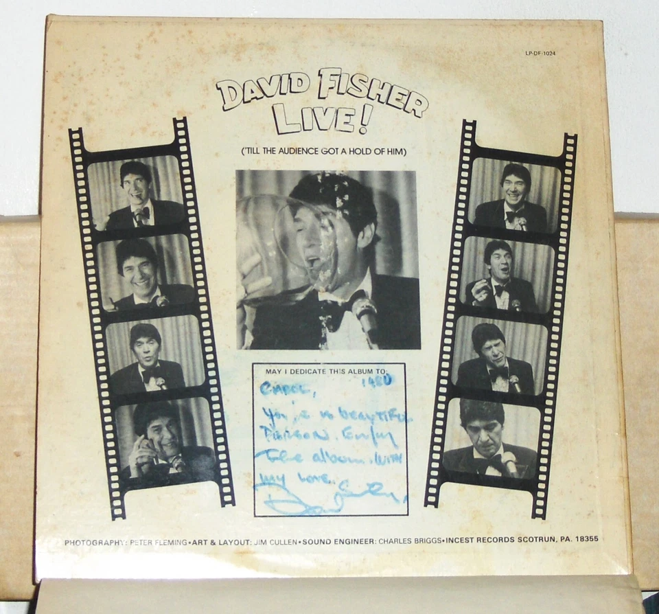 David Fisher - Live Till The Audience Got A Hold Of Him - Vinyl LP Record Album Foto 2 de 2