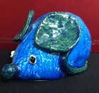 Vintage Carnival Prize Chalkware / Plaster Piggy Bank Mouse Painted Mid Century — photo 2