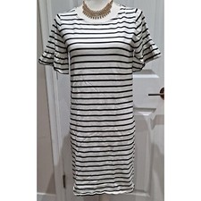 J. Crew Navy White Stripes Dress Small