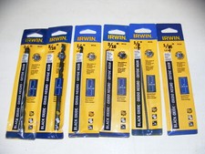  6 Irwin 6" Black Oxide Drill Bit Lot 3/8 5/16 1/4 3/16 1/8 1/16  PE3 