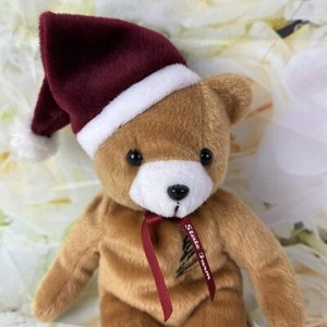 State Farm Insurance Beanie Bear Advertising Promotional Christmas Santa Hat Bow