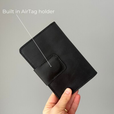 Family Passport Holder with Airtag Passport Wallet with Airtag