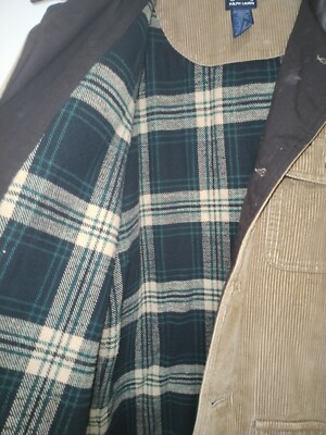 VtG Chaps Ralph Lauren Corduroy Jacket Mens XL Plaid Lining