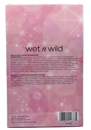 Wet N Wild Hello Halo Highlighter Trio Set 2 Liquid Highlighters .5 Fl + Powder - Picture 2 of 2