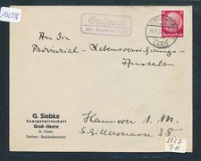 102596) Landpost - Ra2 Großheere über Ringelheim (Harz), Brief 1934