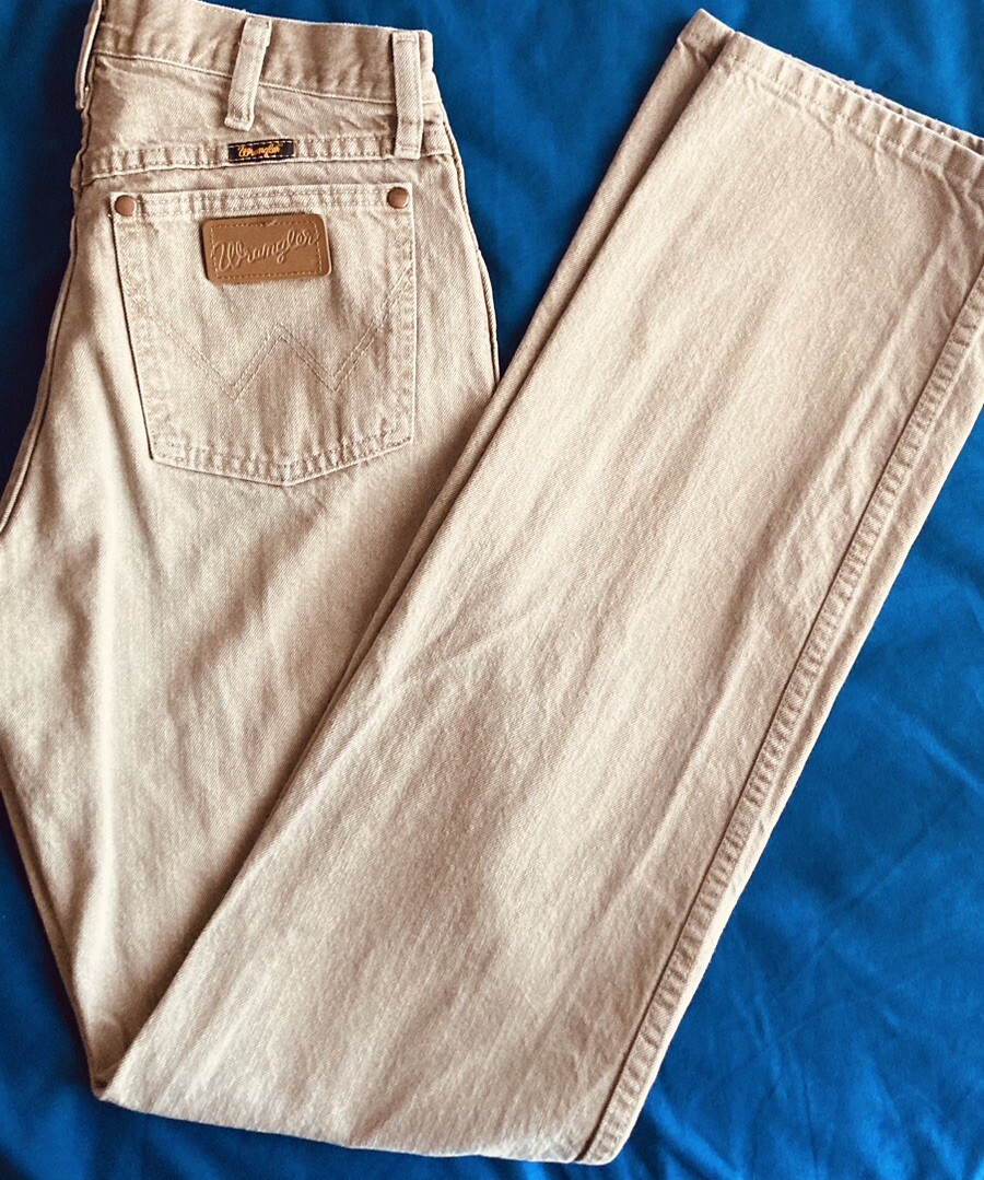 Wrangler Vintage Mens Cowboy Cut ProRodeo Pants Dark Khaki 29x36 Great