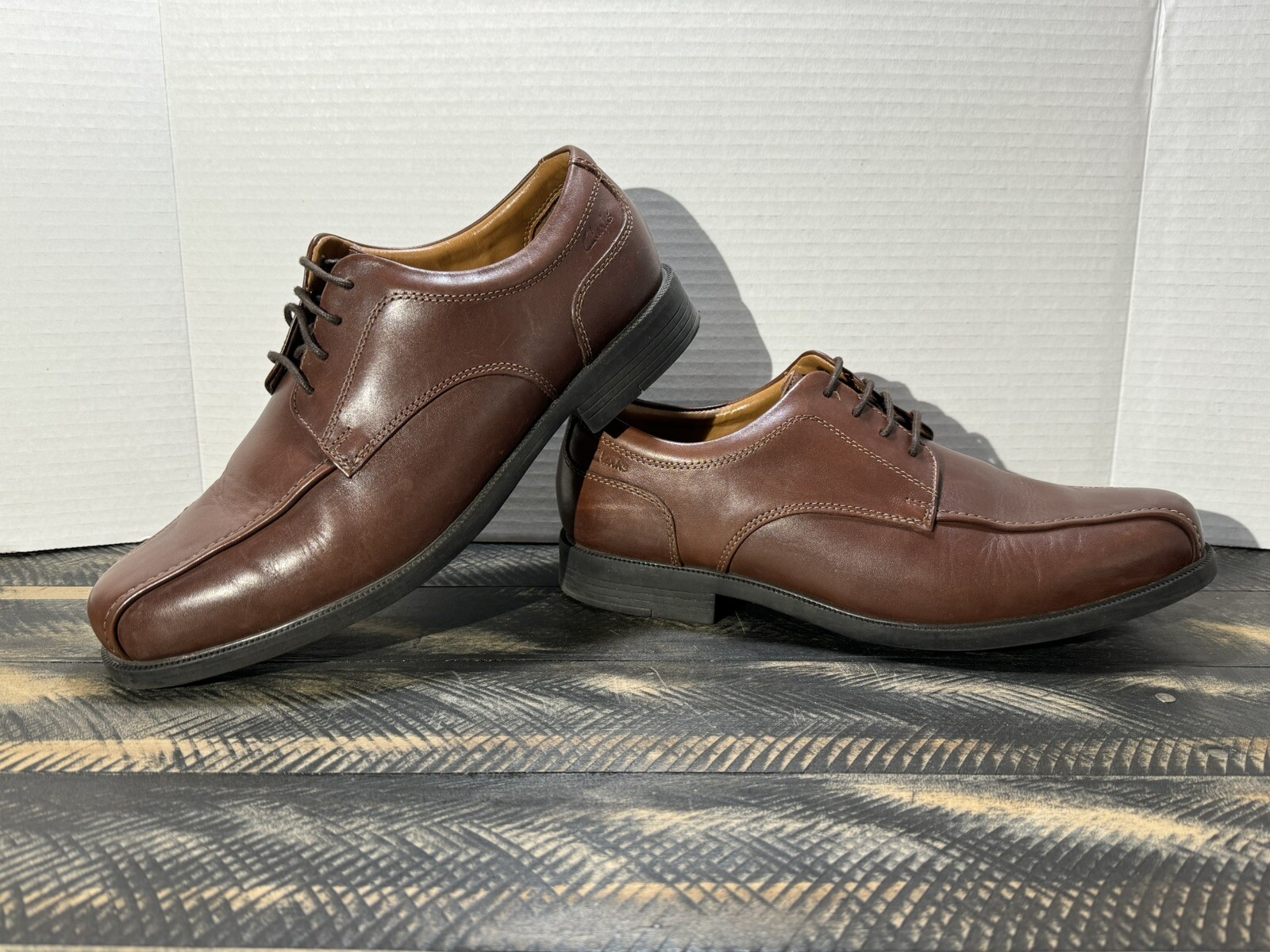 SAOLA Scarpe eleganti Clarks uomo 8 1 2 M BEESTON STRIDE Oxford pelle marrone stringate