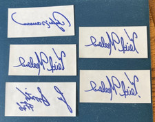 1976 CHICAGO CUBS FABRIC PRINTS LOT OF 5 AUTOGRAPHS LEE SMITH, KEITH MORELAND