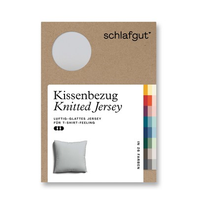 Adam Matheis Kissenbezug Knitted Jersey BL 40x40 cm grau