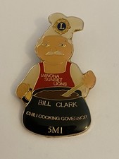 Winona Sunset Lions Bill Clark Chili Cooking Governor Lapel Pin P135