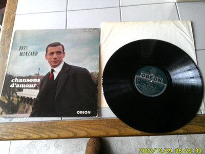 Yves Montand Chansons D'Amour Vinyl LP OSX 165 Castella Odeon LP Used Music LP