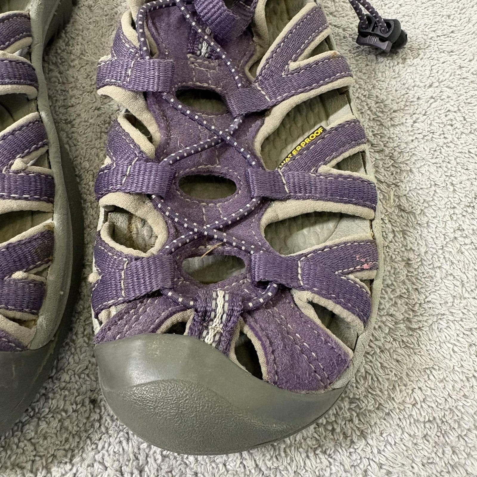 Scarpe Keen donna taglia 8 viola sussurro sandali impermeabili outdoor punta chiusa