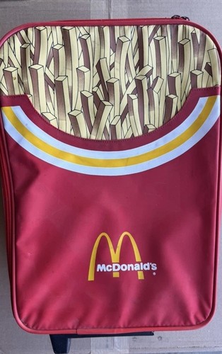 Vintage McDonald's Suitcase Kids Travel Case French Fries Luggage Advertsing 80s