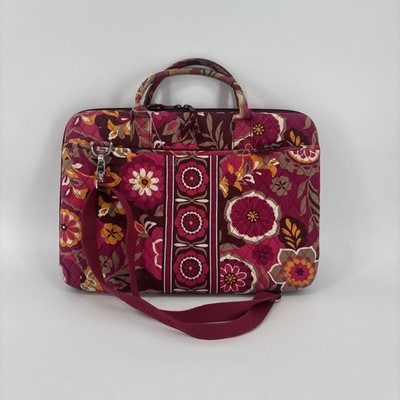 Vera Bradley Carnaby Hard Shell Laptop Case Crossbody Bag Padded Retired 17 x12 