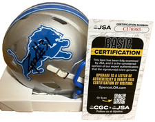 KERBY JOSEPH SIGNED DETROIT LIONS MINI HELMET JSA COA CI70385