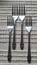 Set of Four 6 3/4" Salad Forks  - Grace Symphony Stainless Steel Flatware