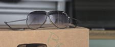 Ferrari Aviator Black Metal Frame Gray Gradient Lens Sunglasses