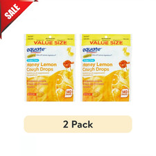Equate Value Size Sugar Free Honey Lemon Cough Drops with Menthol, 140 Ct x 2PK