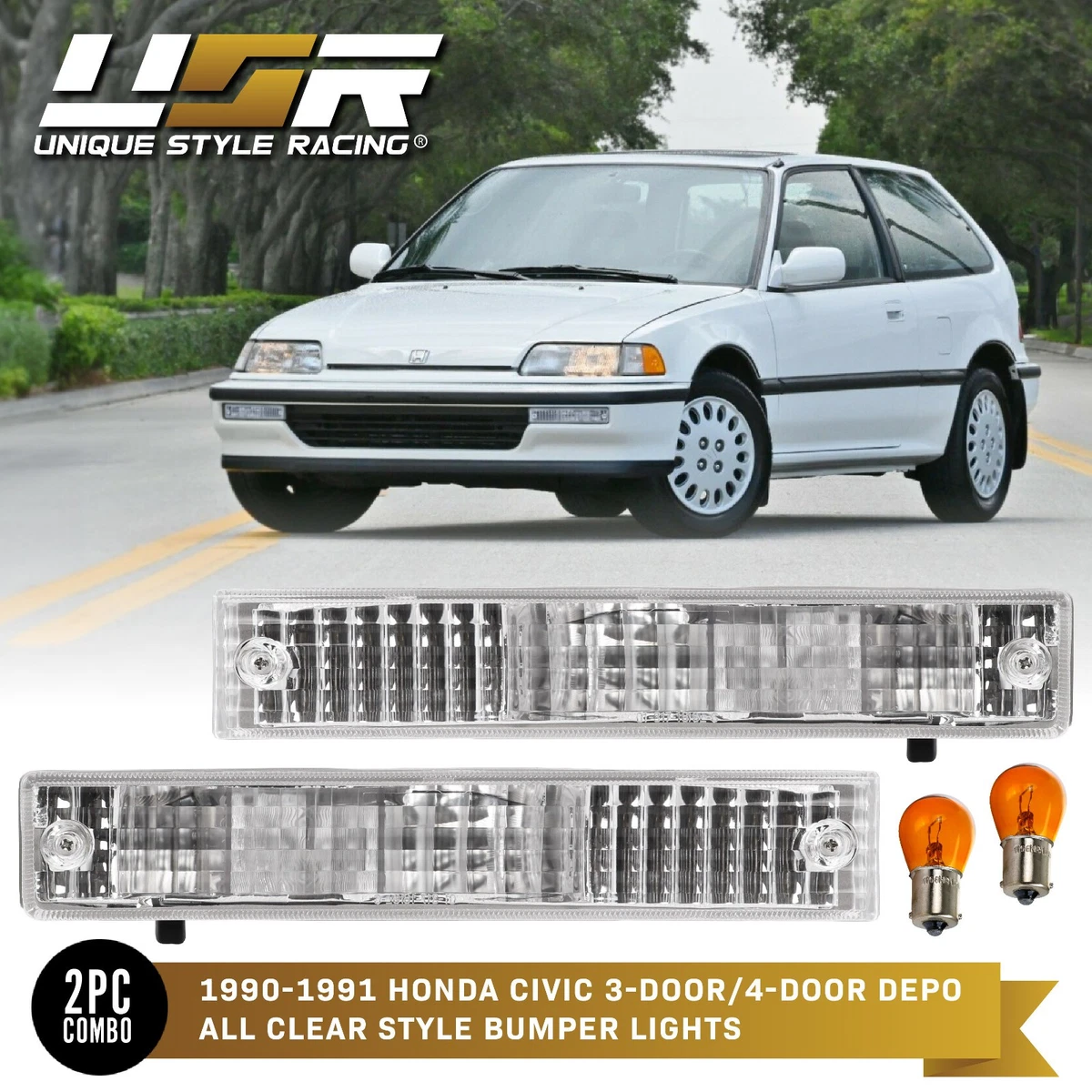 HONDA GENUINE CIVIC EF9 SIR Right&Left Side Front Door Window Molding Pair Oem