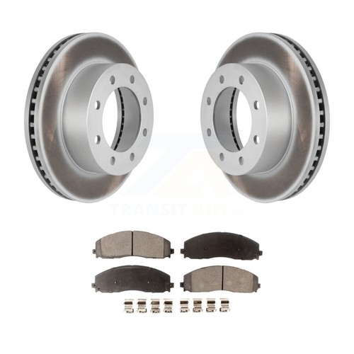 Coat Brake Rotors Semi-Metallic Pad Front Kit For 2013 Ford F-250 Super Duty 4WD - Picture 7 of 11
