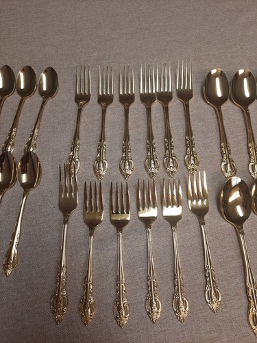 Royal Limited (52) Piece Gold Plate Flatware Set Made In Korea - Picture 5 of 10