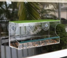  Window Bird Feeder Weatherproof Clear Bird House with Strong Suction Cups'A2'