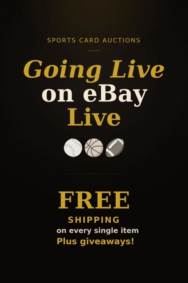 FREE SHIPPING ~ Quick Sports Card Auctions! ...Plus Giveaways!