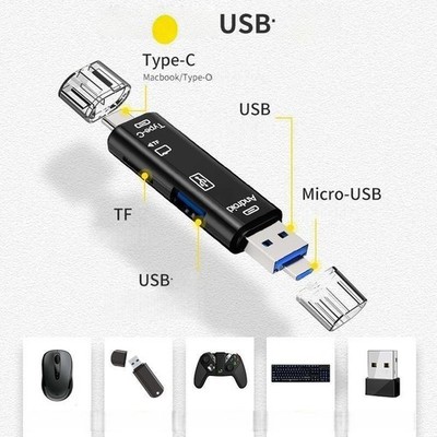 5 in 1 Kartenleser 3.0 Adapter Stick Typ C OTG Micro USB SD TF Speicherkarten