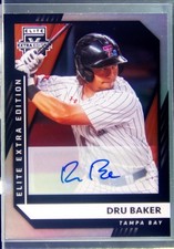 2021 Panini Elite Extra Edition Dru Baker Auto #130 Rays Signatures