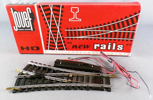 Jouef 4150 Ho Aiguillage Symétrique Electrique Rails Acier 28° R 5055 Neuf en Bo | Zustand: Neuf