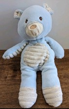 Baby Teddy Bear Plush Blue W/ Tan Misfit Stitching Bear Mary Meyer Special Rare
