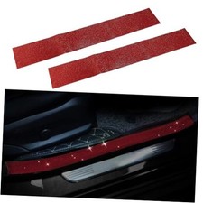 2PCS Car Door Edge Entry Guard, Bling Rhinestone Car Anti-Collision Red