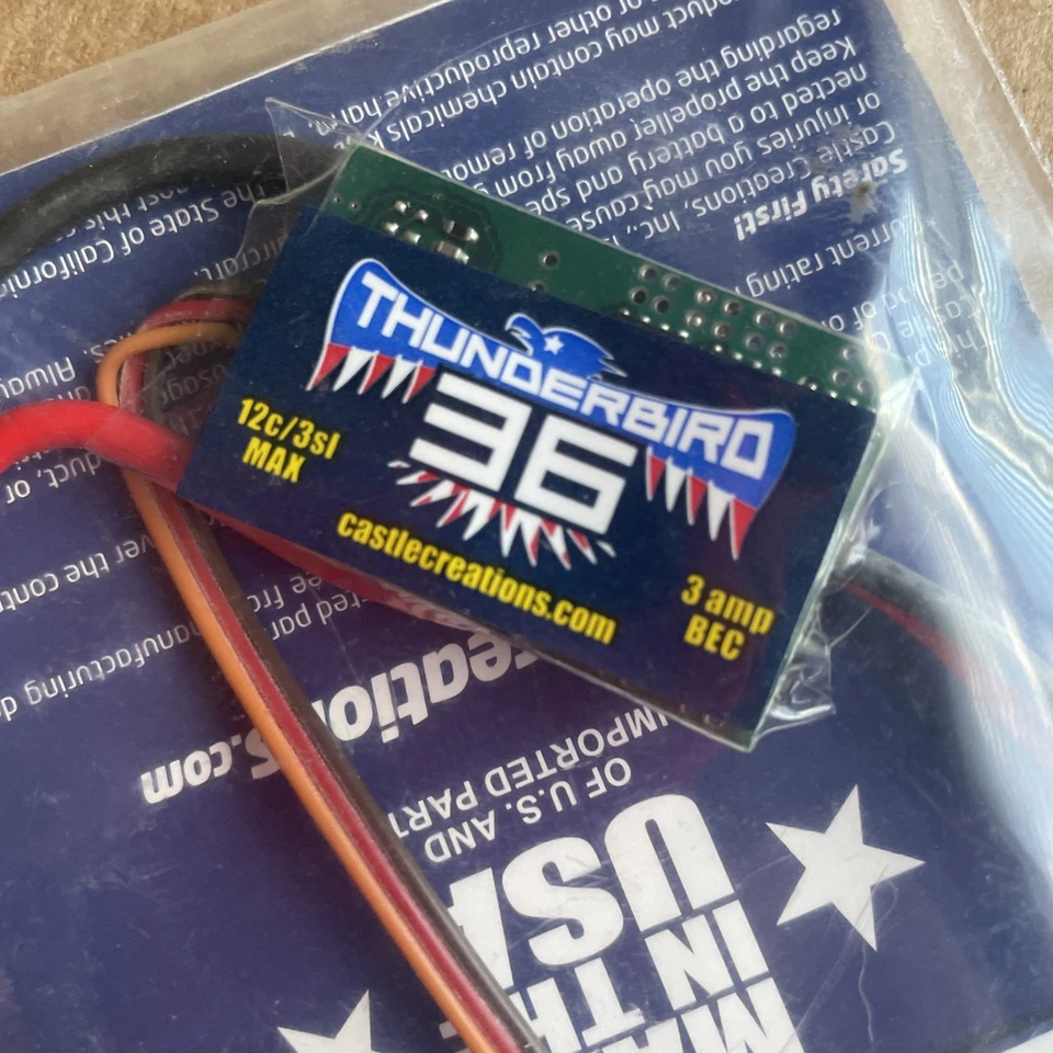 Castle Creations Thunderbird-36 Brushless Speed Controller 36 ESC with BEC - Image 4 of 4