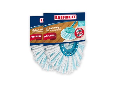 Leifheit Ersatzkopf Wischmop CLEAN TWIST Disc Mop Ergo micro duo
