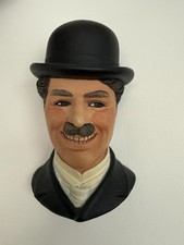 Vintage "Charles Chaplin" Wandkopf Legend Products Made England Top Zustand