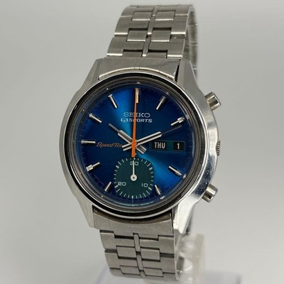 Seiko 5 Sports Speed-Timer 6139-8050 Automatic Chronograph Blue Dial 1974 2606TK