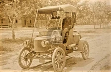 c1914 Automobile Military Soldiers Infantry RPPC Photo Postcard COPY
