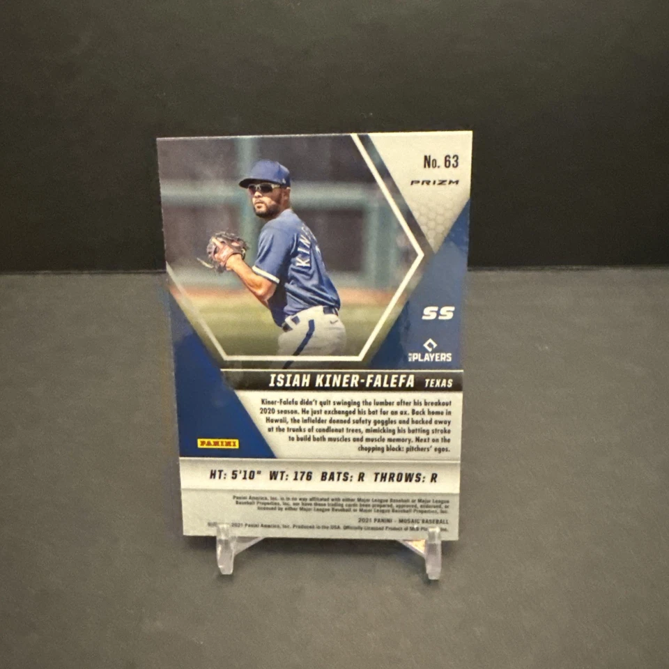 2021 Panini MOSAIC PRIZM #63 Isiah Kiner-Falefa EX/NM - Image 2 of 2