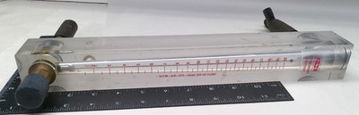 King SCFM Air STP Flow Meter Large 10'' 2-12 Scale - Unknown Prior Gas USED