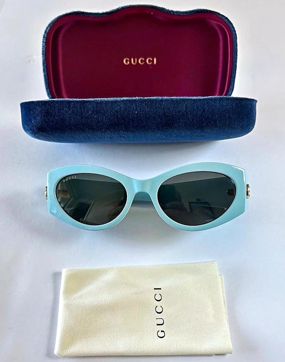 Gucci Blue Oval Sunglasses for Women for sale | eBay