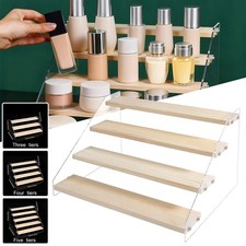 1-10Pack 3/4/5Tier Acrylic Display Risers Showing Stand Display Shelf Wooden