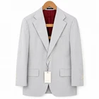 Men Suitsupply Blazer La Spalla Cotton & Cashmere Grey Size 27 EU54S UK/US44S