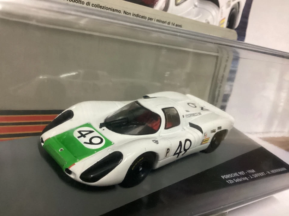 IXO PORSCHE 907 , 12h SEBRING  1968  , die-cast 1/43, Nuova in teca - Immagine 4 di 4